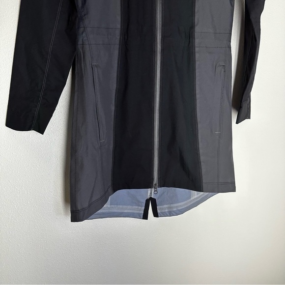 KUHL Jetstream Trench Coat Black Grey Colorblock Hooded Full Zip Size XS Women's - Picture 5 of 15